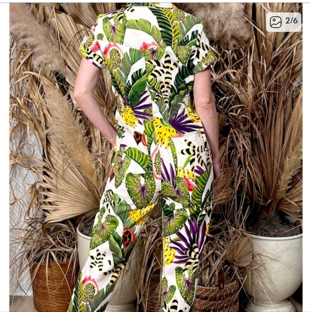 Farm Rio Leaf Jumpsuit - Picture 2 of 5